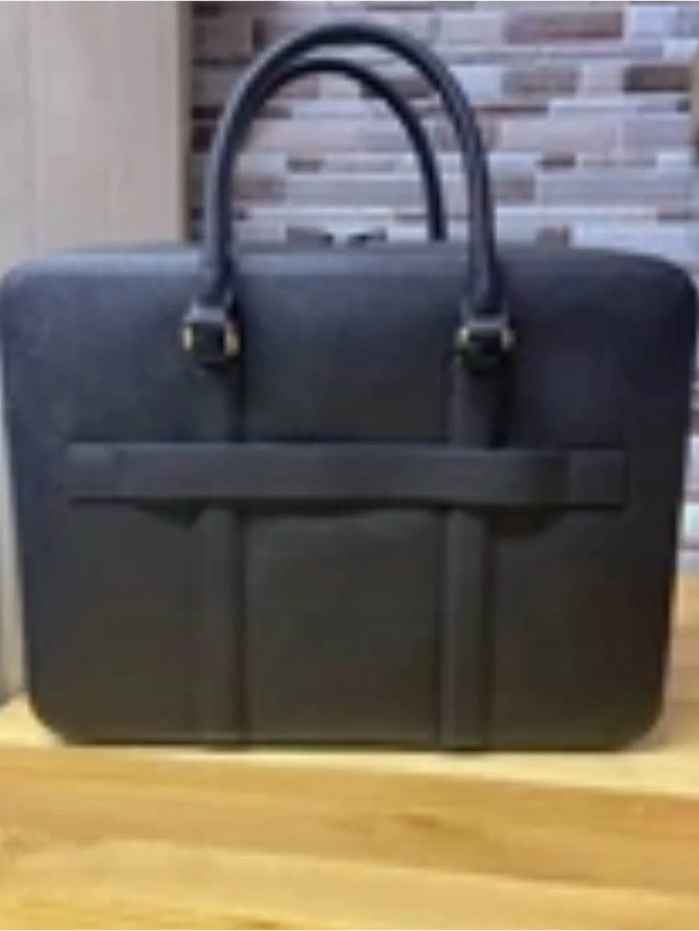 Maverick & Co Manhattan Double Zip Leather Briefcase Black/Red